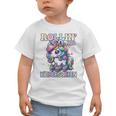 Kindergarten Back To School First Day Girls Rollin Unicorn Graphic Toddler T-Shirt