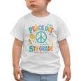 Peace Out 5th Grade Retro Back To School Students Graphic Toddler T-Shirt