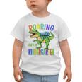 Roaring Into Kindergarten DinosaurRex Back To School Boys Performance Graphic Toddler T-Shirt