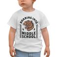 Roaring Into Middle School Tiger Back To School Boy Girl Kid Graphic Toddler T-Shirt Roaring Into Middle School Tiger Back To School Boy Girl Kid Graphic Toddler T-Shirt