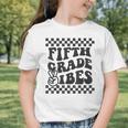 1st Day Of 5th Grade Vibes Retro Girls Back To School Boys Graphic Toddler T-Shirt