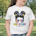 2nd Grade Vibes Messy Hair Bun Girl Back To School First Day Graphic Toddler T-Shirt