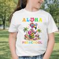 Aloha Preschool Flamingo Hawaii Back To School Kids Girl Graphic Toddler T-Shirt