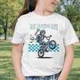 Back To School Bruh Boy Skeleton Riding On a BMX Bike Graphic Toddler T-Shirt