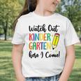 Back To School Kids Watch Out Kindergarten Here I Come Graphic Toddler T-Shirt Back To School Kids Watch Out Kindergarten Here I Come Graphic Toddler T-Shirt