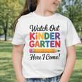 Back To School Watch Out Kindergarten Here I Come Kids Graphic Toddler T-Shirt Back To School Watch Out Kindergarten Here I Come Kids Graphic Toddler T-Shirt