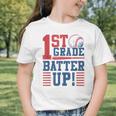 Baseball 1st Grade Back To School 1st Grade Batter Up Graphic Toddler T-Shirt