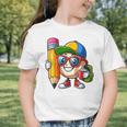 Baseball Lovers Pencil Back To School Kids Boys Girls Graphic Toddler T-Shirt