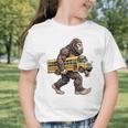 Bigfoot Carrying School Bus Sasquatch Back To School Graphic Toddler T-Shirt