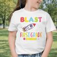 Blast Off Into First Grade Back To School Kids Rocket Space Graphic Toddler T-Shirt Blast Off Into First Grade Back To School Kids Rocket Space Graphic Toddler T-Shirt
