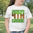 Creepin’ Into 4th Grade Kids Boy Gamer Pixel Back To School Performance Graphic Toddler T-Shirt