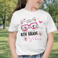 Cute 6th Grade Vibes Cat Kitten Lover Back To School Girls Graphic Toddler T-Shirt