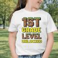 First Day Of 1st Grade Level Unlocked Back To School For Boy Graphic Toddler T-Shirt First Day Of 1st Grade Level Unlocked Back To School For Boy Graphic Toddler T-Shirt