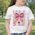 First Day Of 5th Grade Coquette Back To School Girls Kids Graphic Toddler T-Shirt First Day Of 5th Grade Coquette Back To School Girls Kids Graphic Toddler T-Shirt