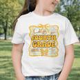 Fourth Grade Back To School Kids Girls Bow 4th Grade Groovy Graphic Toddler T-Shirt Fourth Grade Back To School Kids Girls Bow 4th Grade Groovy Graphic Toddler T-Shirt