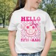 Hello Fifth Grade Coquette Bow Back To School 5th Grade Girl Graphic Toddler T-Shirt Hello Fifth Grade Coquette Bow Back To School 5th Grade Girl Graphic Toddler T-Shirt