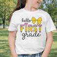 Hello First Grade For Girls Boys Cute Back To School Pencil Graphic Toddler T-Shirt Hello First Grade For Girls Boys Cute Back To School Pencil Graphic Toddler T-Shirt