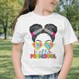 Hello Preschool Messy Bun Tie Dye Back To School Girls Kids Graphic Toddler T-Shirt Hello Preschool Messy Bun Tie Dye Back To School Girls Kids Graphic Toddler T-Shirt