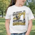 I'm Ready To Dig Kindergarten Back To School Excavator Graphic Toddler T-Shirt I'm Ready To Dig Kindergarten Back To School Excavator Graphic Toddler T-Shirt