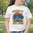 Kids 4k Boys Back To School Shirt Monster Truck Crushing 4k Graphic Toddler T-Shirt Kids 4k Boys Back To School Shirt Monster Truck Crushing 4k Graphic Toddler T-Shirt