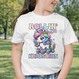 Kindergarten Back To School First Day Girls Rollin Unicorn Graphic Toddler T-Shirt