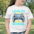 Leveled Up To Middle School Video Gamer Back To School Boys Graphic Toddler T-Shirt