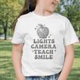 Lights Camera Teach Smile Disco-Ball Back To School Outfit Graphic Toddler T-Shirt Lights Camera Teach Smile Disco-Ball Back To School Outfit Graphic Toddler T-Shirt