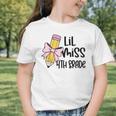 Lil Miss 4th Grade Coquette Bow Pencil Back To School Girls Graphic Toddler T-Shirt
