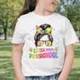 Little Miss Preschool Messy Bun Tie Dye Back To School Girls Graphic Toddler T-Shirt