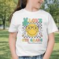 Peace Love 6th Grade Cute Smile Face Back To School Girls Graphic Toddler T-Shirt