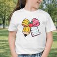 Pencil Coquette Bow Happy First Day Of School Back To School Graphic Toddler T-Shirt Pencil Coquette Bow Happy First Day Of School Back To School Graphic Toddler T-Shirt