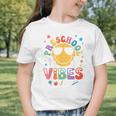 Preschool Vibes Groovy Back To School Girls Kids Graphic Toddler T-Shirt