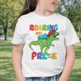 Roaring Into Pre-K Preschool Dinosaur Back To School Graphic Toddler T-Shirt