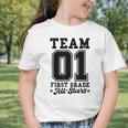 Team 1st Grade All-Stars Back To School Sports Jersey Graphic Toddler T-Shirt