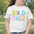 Wildcats School Spirit Groovy Back To School Girls Graphic Toddler T-Shirt