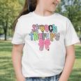 Women Speech Therapy Coquette Bow Pencil Back To School SLP Graphic Toddler T-Shirt Women Speech Therapy Coquette Bow Pencil Back To School SLP Graphic Toddler T-Shirt