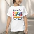 Back To School Watch Out Kindergarten Here I Come Kids Graphic Toddler T-Shirt Back To School Watch Out Kindergarten Here I Come Kids Graphic Toddler T-Shirt