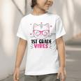 Cute 1st Grade Vibes Cat Kitten Lover Back To School Girls Graphic Toddler T-Shirt