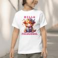Hello Preschool Cute Highland Cow Lover Back To School Graphic Toddler T-Shirt Hello Preschool Cute Highland Cow Lover Back To School Graphic Toddler T-Shirt