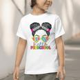 Hello Preschool Messy Bun Tie Dye Back To School Girls Kids Graphic Toddler T-Shirt Hello Preschool Messy Bun Tie Dye Back To School Girls Kids Graphic Toddler T-Shirt