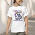 Kindergarten Back To School First Day Girls Rollin Unicorn Graphic Toddler T-Shirt