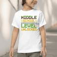 Middle School Level Unlocked Gamer Back To School Graphic Toddler T-Shirt Middle School Level Unlocked Gamer Back To School Graphic Toddler T-Shirt