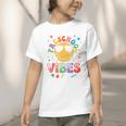 Preschool Vibes Groovy Back To School Girls Kids Graphic Toddler T-Shirt