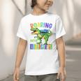 Roaring Into Kindergarten DinosaurRex Back To School Boys Performance Graphic Toddler T-Shirt