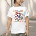 Second Grade Back To School First Day Girls Rollin Unicorn Graphic Toddler T-Shirt