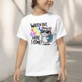 Watch Out Kindergarten Here I Come Cute Cat Back To School Graphic Toddler T-Shirt Watch Out Kindergarten Here I Come Cute Cat Back To School Graphic Toddler T-Shirt