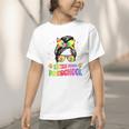 Women's Little Miss Preschool Messy Bun Tie Dye Back To School Girls Graphic Toddler T-Shirt