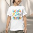 Women's Peace Out 5th Grade Retro Back To School Students Graphic Toddler T-Shirt