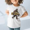 Bigfoot Carrying School Bus Sasquatch Back To School Graphic Toddler T-Shirt