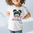 Hello Kindergarten Shirt Messy Bun Tie Dye Back To School Graphic Toddler T-Shirt
